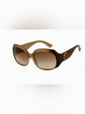 Vintage Fendi Zucca FS 501 Light Havana Brown Radiant  Sunglasses
